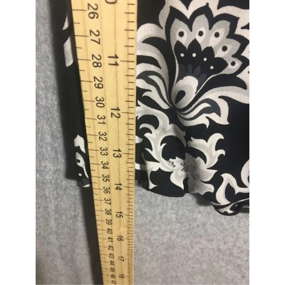 Womens Cato Blouse V Neck Modesty Panel Fake Wrap Top Paisley floral - Picture 7 of 7